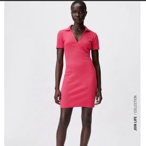 Zara ribbed polo dress